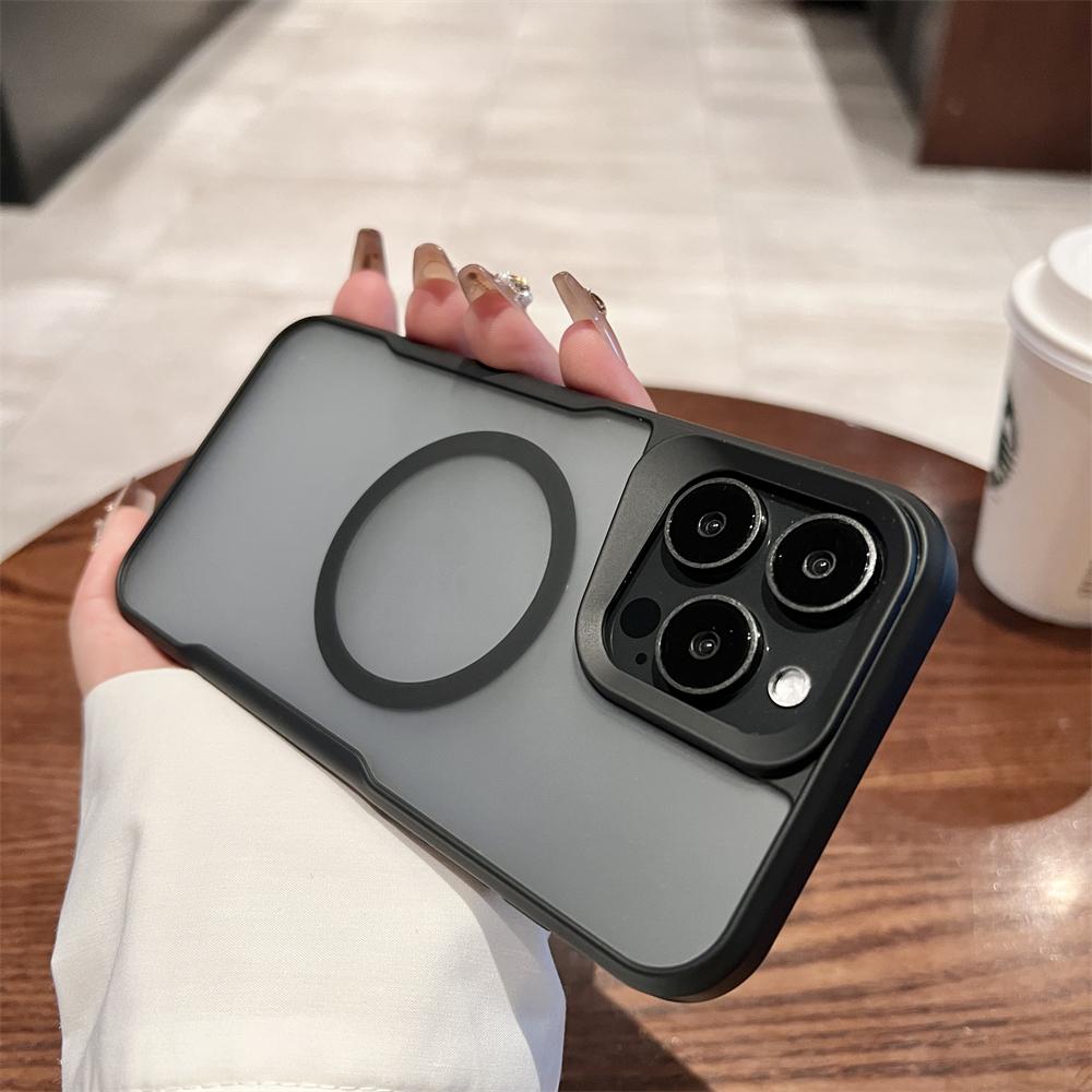 Для Magsafe Magnetic Matte Clear Armor Wireless Charger Case для iPhone 15 14 13 12 Pro Max Plus Hard Acrylic Противоударный чехол