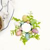 Easter Candle Rings Wreath Greenery Decorative Mini Pillar Candleholder for Living