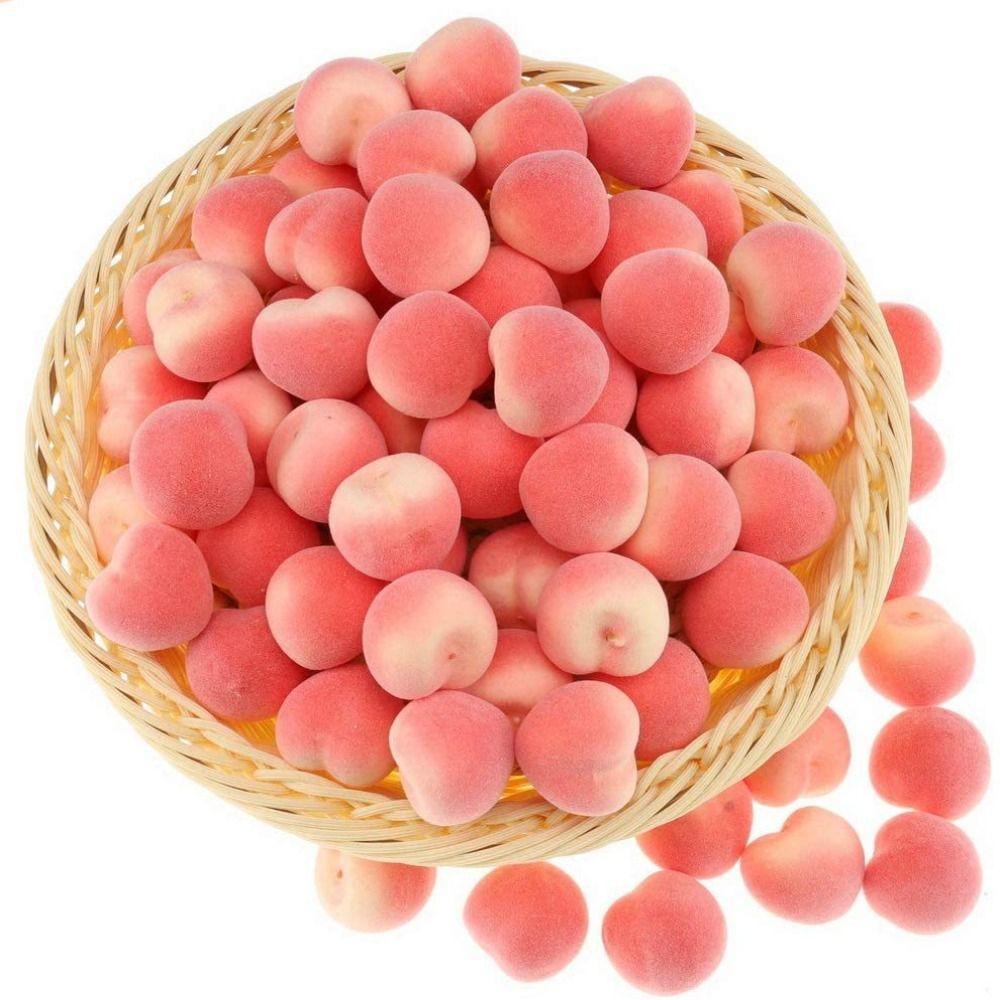 20pcs Realistic Honey Peach Model Handmade Artificial Peach Fruit Material Kitchen Ornaments