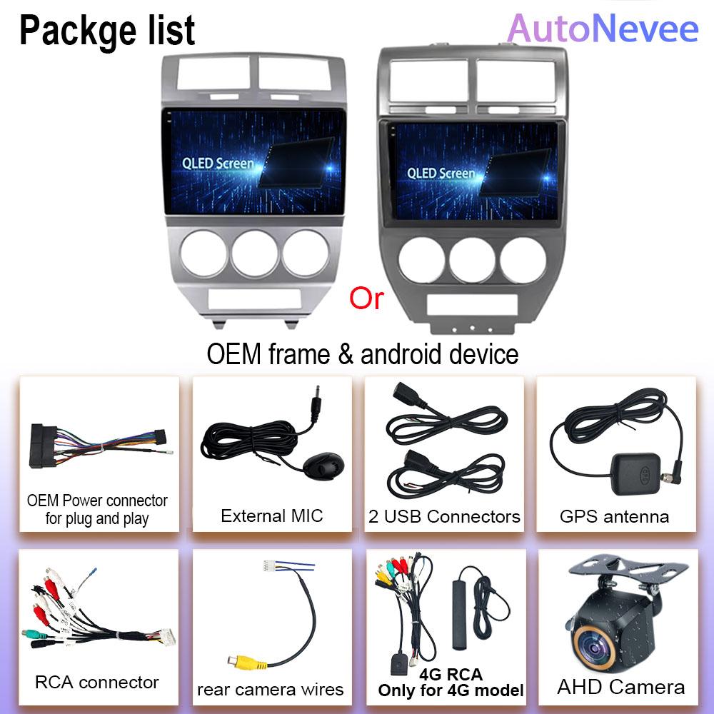 Автомобильное радио Android 14 для Dodge Caliber 2007 - 2010 GPS навигация видео авто стерео мультимедиа плеер экран нет 2din 4G Wifi DVD