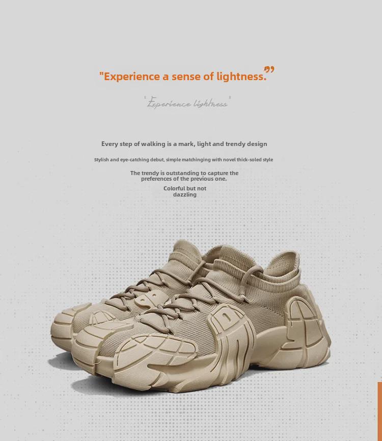 Лето 2024 г. Повседневная спортивная обувь для пар — дышащая, толстая подошва, в стиле носков Octopus для мужчин