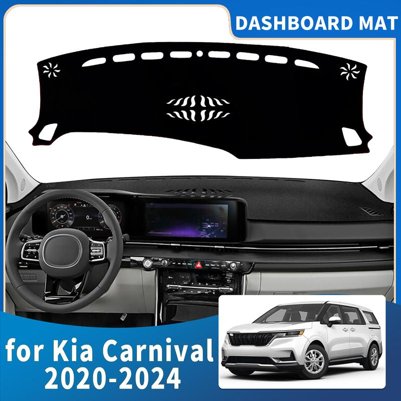 Для Kia Carnival KA4 2024 Высококачественный коврик-чехол на приборную панель, солнцезащитный козырек, УФ-защита, аксессуары