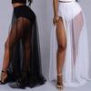 Women Chiffon High Waist Skirt Beach Wrap Maxi Split Summer Long Dress Sunscreen