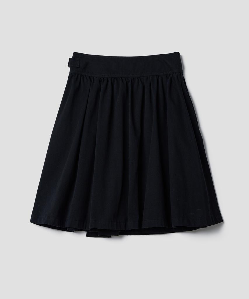 Tudment A-Line Flared Wrap Skirt_Black