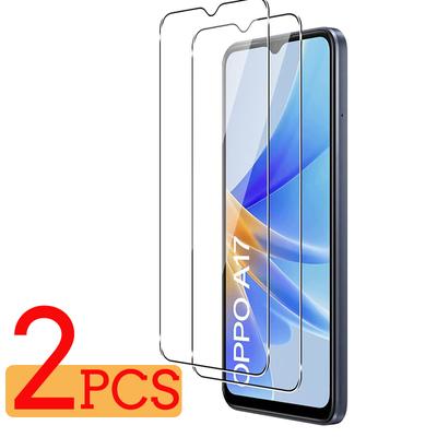 2 шт. 2 шт. Защитная крышка из закаленного стекла OPPO A17 A17K A 17 A 17K 6,56 дюйма Защитная пленка для экрана Взрывозащищенная пленка HD Полный чехол для корпуса