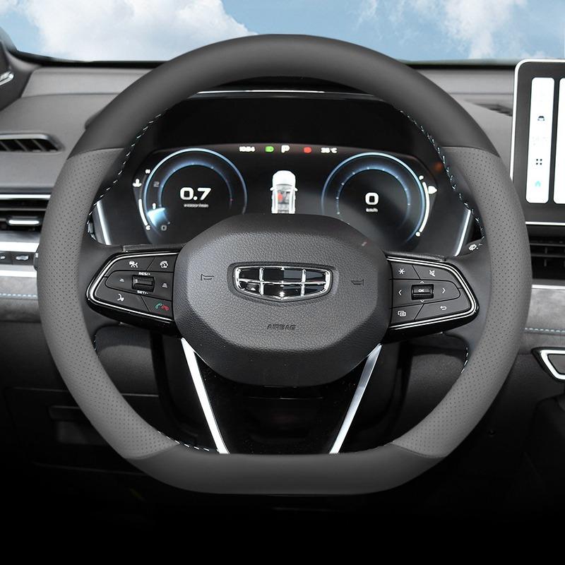 Для Geely Emgrand 2019-2026 Чехол на руль автомобиля Наппа Ультратонкий Противоскользящий Чехлы на ручку автомобиля Аксессуары для интерьера