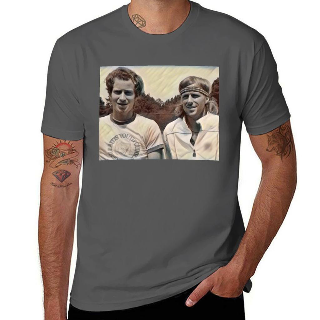 The Greatest Rivalry In Tennis 5 Tshirt Casual Basic Short Sleeve Tshirt