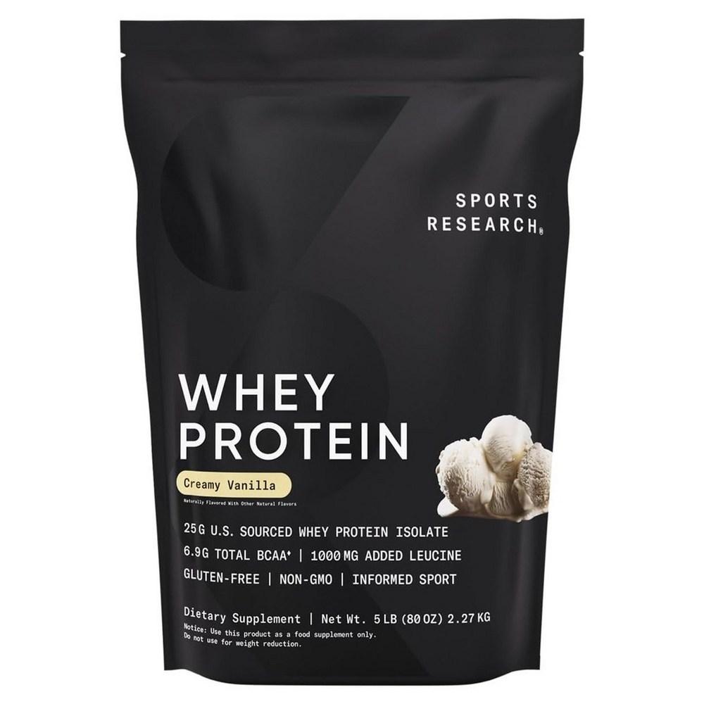 Sports Research Whey Protein Creamy Vanilla Flavor 1 pcs 2.27kg Ingredients: may be subject to change at the manufacturer’s | 1 pcs 2.27kg