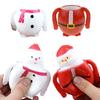 3PCS Squeeze Toy Christmas Santa/Snowman Doll Novelty Popup TPR Fidgets Squeezable Toy Kids Office Desktop Novelty Toy