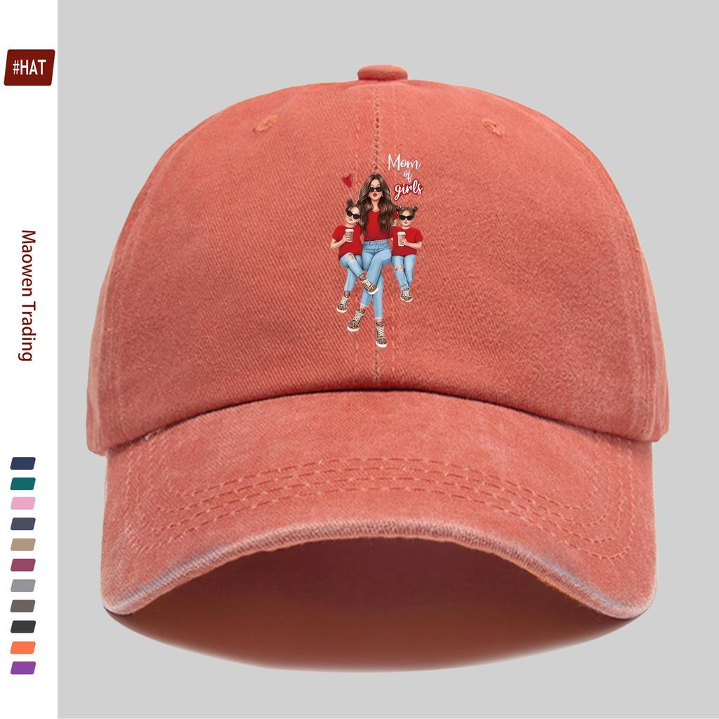 pc MotherS Day Cartoon Anime Printed Pattern Baseball Cap Spring Summer Fashion Decor Sun Hat Truck Driver Papa Hat Comfort