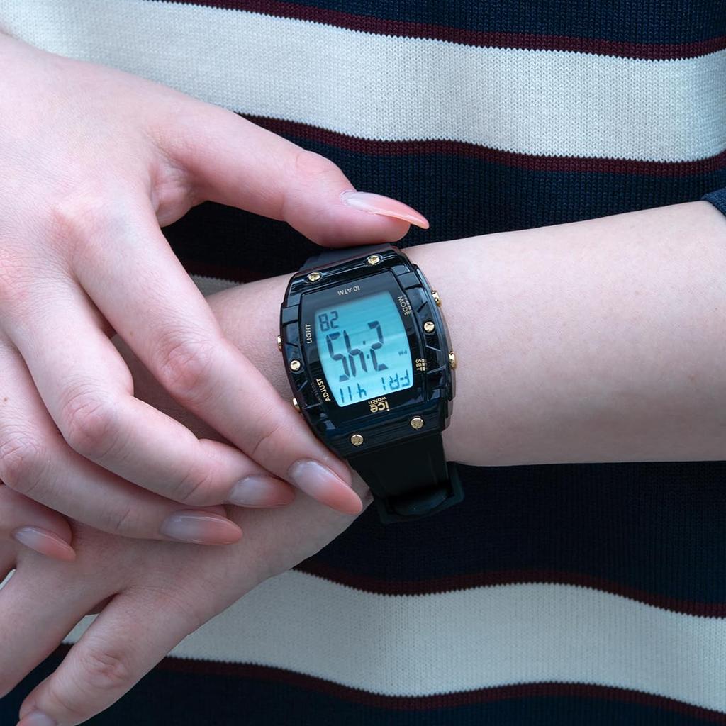 Авторизованный дистрибьютор Наручные часы для мужчин и Модель ICE Digit Черный и Маленький Дисплей Даты Дня [ICE-WATCH] Ice-Watch Унисекс в форме тонно, 024564,