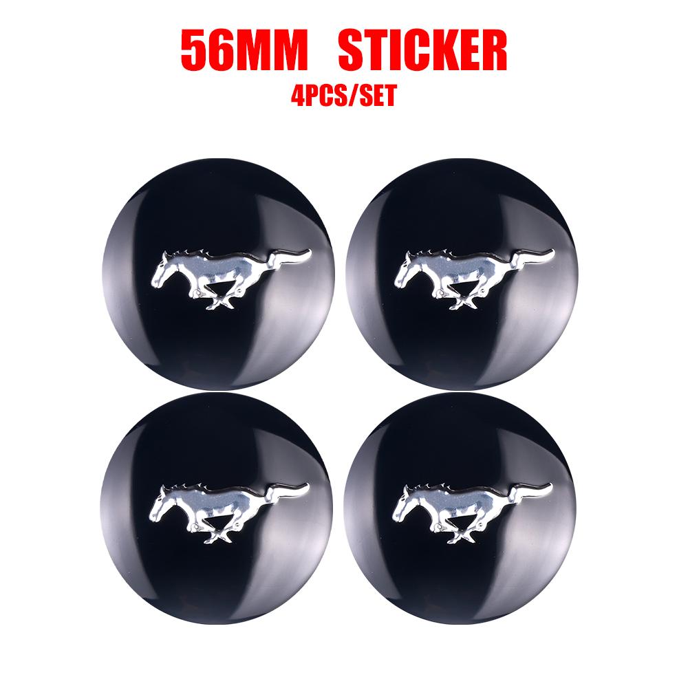 4Pcs For Ford Focus MK4 Explorer Mustang Fiesta MK7 Ranger Car Wheel Tire Center Hub Cap Badge Sticker Cover Auto Accessories