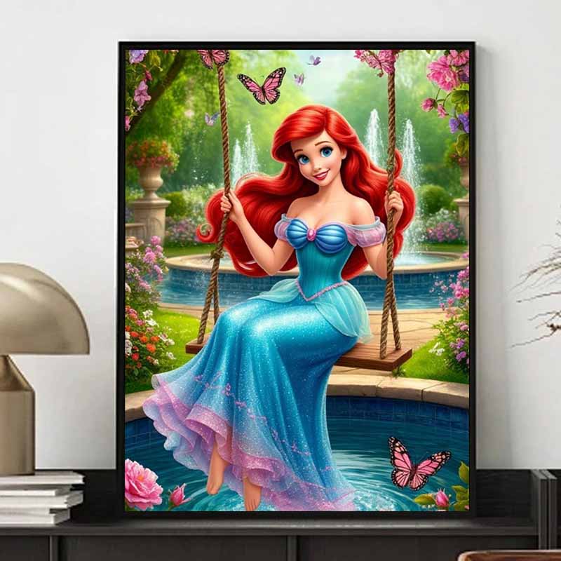 Disney 5D DIY Алмазная живопись Русалочка Ариэль Вышивка Мозаика Вышивка крестом Домашний декор Подарок Поделки