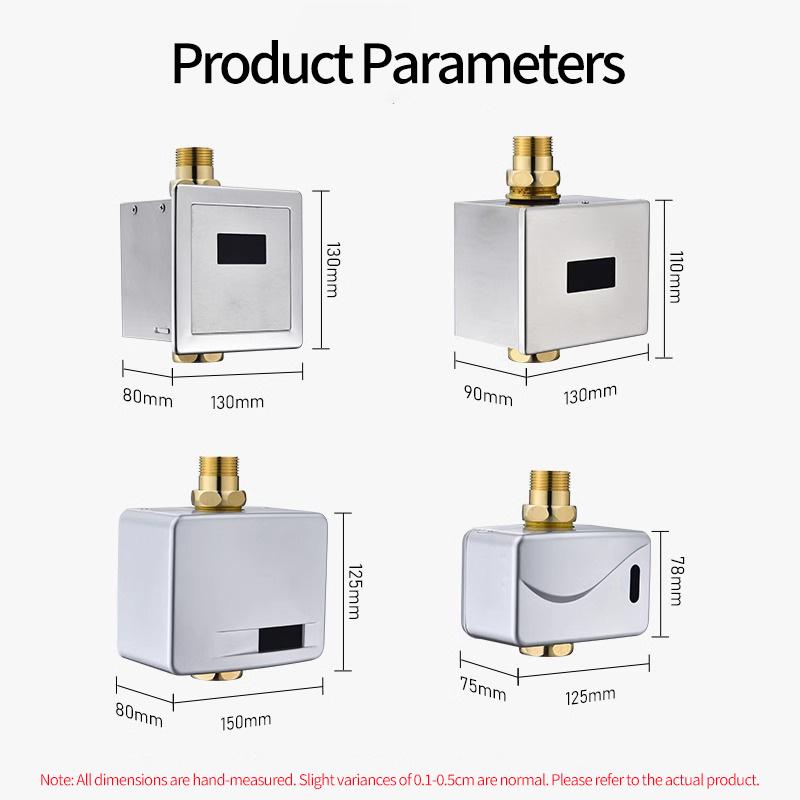 HLK DC Induction Brass Solenoid Valve Automatic Touchless Sensor for Hotel Toilet Flush Valve Water Saving Modern Design