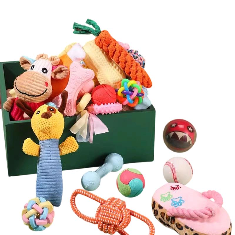 Cartoon Dog Bite-Resistant Chew Toy for Puppy Teething & Boredom Relief for Bichon Corgi & Small/Large Dogs