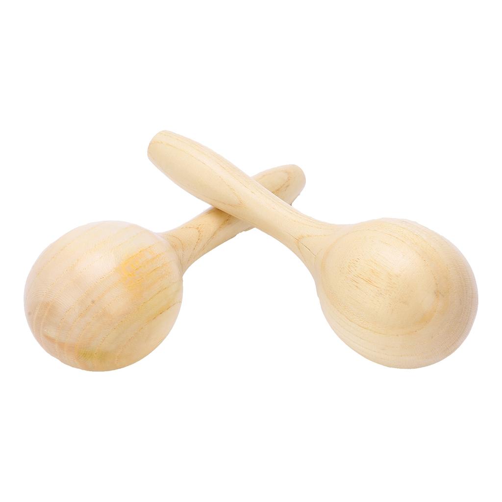 2Pcs Sand Hammer Early Education Instrument Wooden Toddler Percussion Musical Toy Set Kit