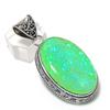 Подвеска из натурального зеленого триплетного опала из стерлингового серебра 925 пробы 2,25 дюйма i6D10