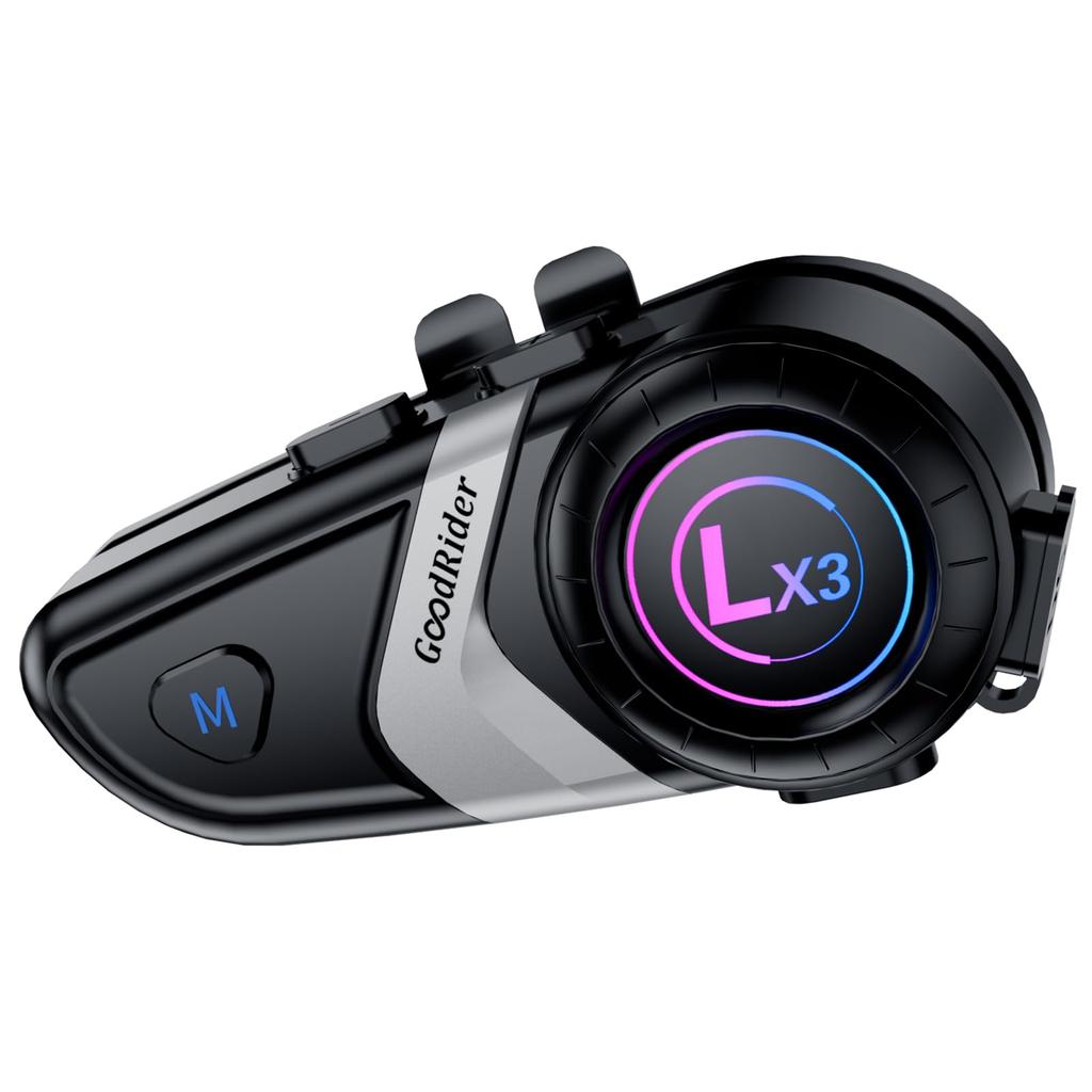 GoodRider LX3 Motorcycle Helmet Earbuds, 40mm Helmet Speaker, Support Voice Command with Microphone, Auto