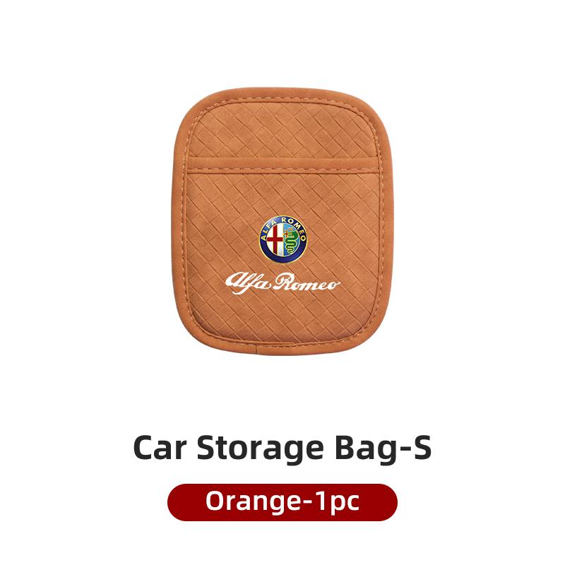 qctfz6 Plaid Self-Adhesive Storage Hanging Bag For Alfa Romeo Giulietta 159 147 156 166 Mito Giulia GT Stelvio Tonale