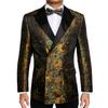 Mens Fashion Design Big Flower Blazer Suit Jacket for Men Party Prom Wedding Stylish Tuxedo