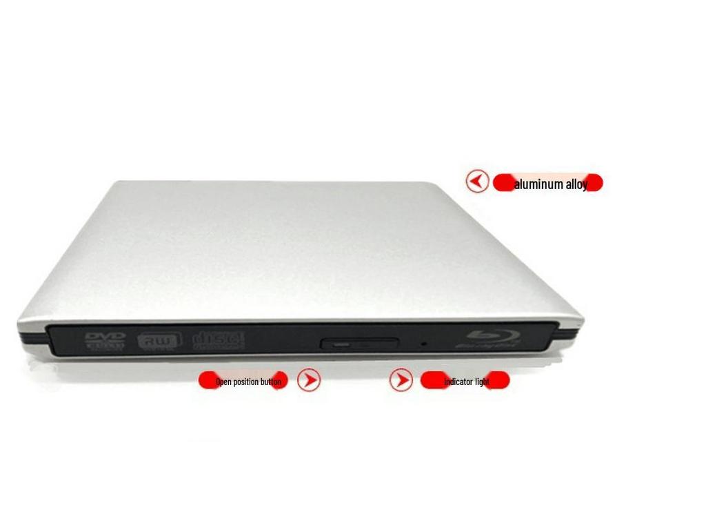 Ультратонкий 4K USB 3.0 Алюминиевый Blu-ray привод для ноутбука/настольного компьютера (Модель 2025 г.)