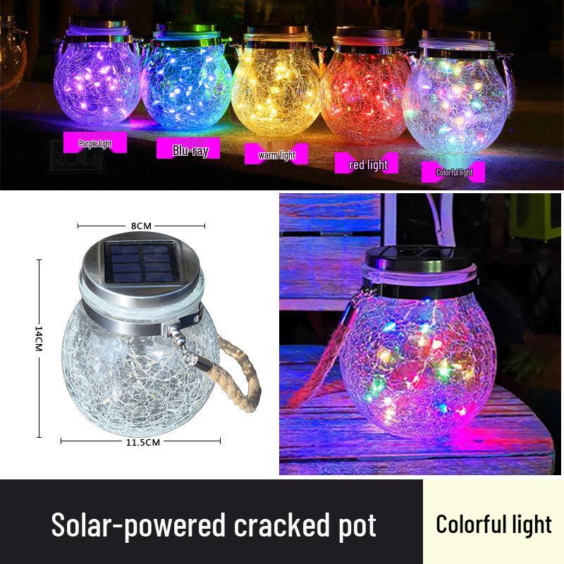 Waterproof Solar Garden Light - Crackle Tree Decorative Lamp for Outdoor Courtyard Atmosphere