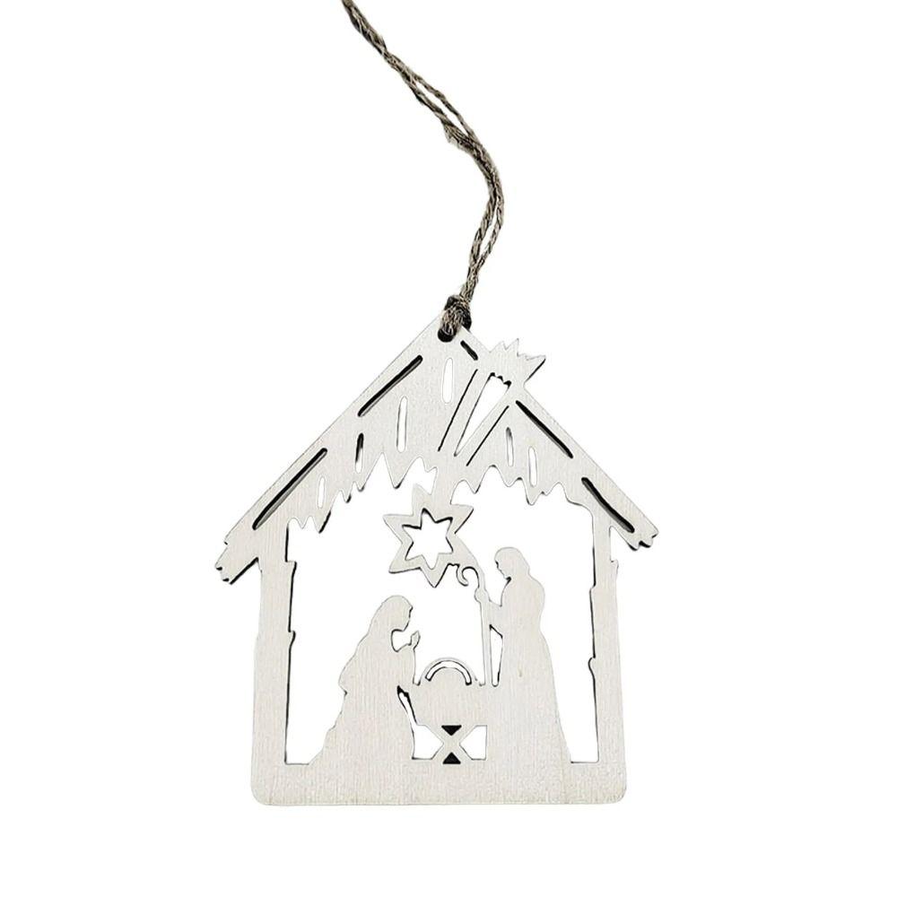 DIY Рождественский Религиозный Кулон Деревянный Украшения Из Деревянной Щепы Религиозный Подсвечник Праздник