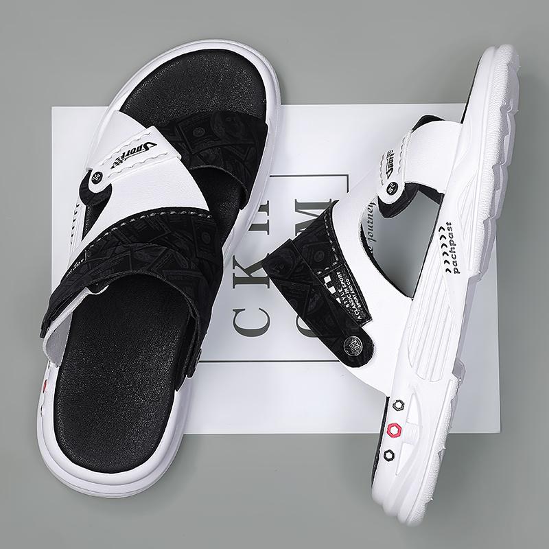 Модные мужские летние высококачественные нескользящие сандалии для улицы, пляжа, легкие, повседневные, двойного назначения, сандалии против запаха