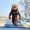 Украшение для зеркала заднего вида автомобиля, симпатичная подвеска в виде кошки, подвесное украшение на рождественскую елку, акриловый декор для рождественской елки, аксессуары для салона автомобиля
