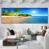 Landscape Sunset Beach Cloud Seascape Canvas Painting Tropics Palm Tree Coast Posters and Prints Wall Art Home Decor No Frame