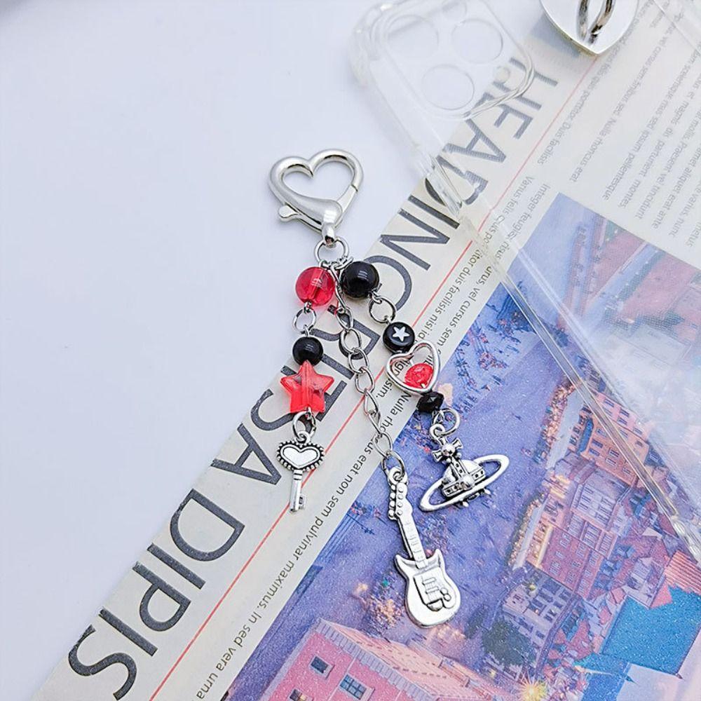 Орнамент бант мобильный телефон ремешок цепи Y2K клубника сердце бант брелок для девочек