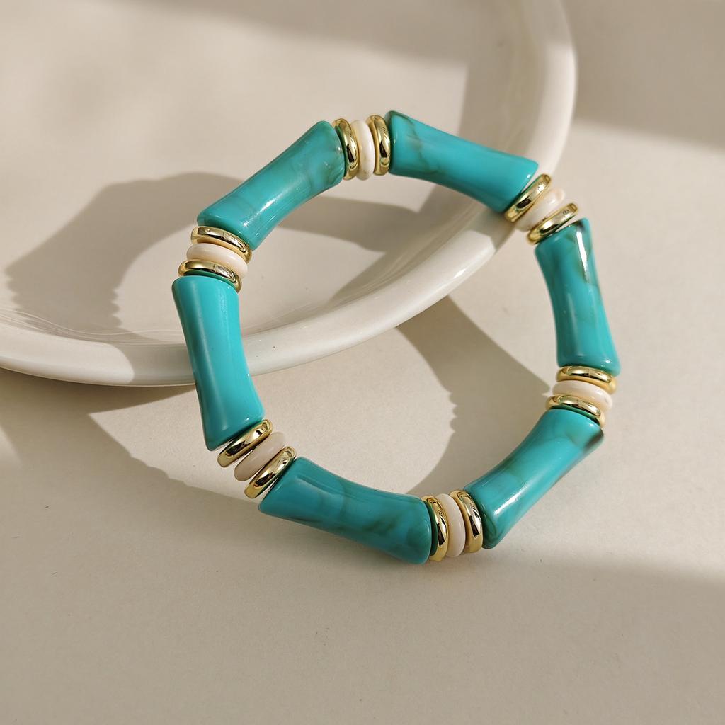 Color Smudging Elbow Joint Elevation Bracelet Bamboo Design Sense Simple Personality Medium Antique Bracelet