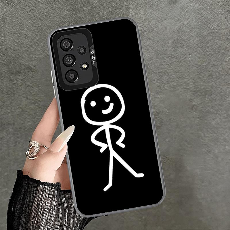 Funny Stickman Matchman Shockproof Phone Case for Samsung A17 A16 A15 A14 A37 A57 A36 A56 A26 A35 A55 A25 A34 A54 A24 A13 A23 A3