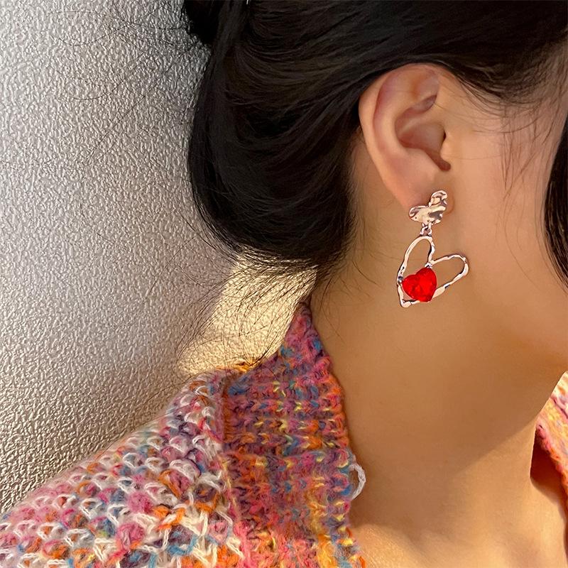 Hot Sweetheart Light Luxury Earrings High-End Unique Earrings Women'S Design Sense, Trendy And High Value Ins