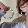 Элегантные эффектные серьги-кольца в европейском и американском стиле для женщин — роскошный, модный дизайн для осени/зимы.
