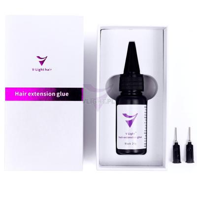 V-LIGHT GLUE BLACK клей для наращивания волос натуральный сильный 20г