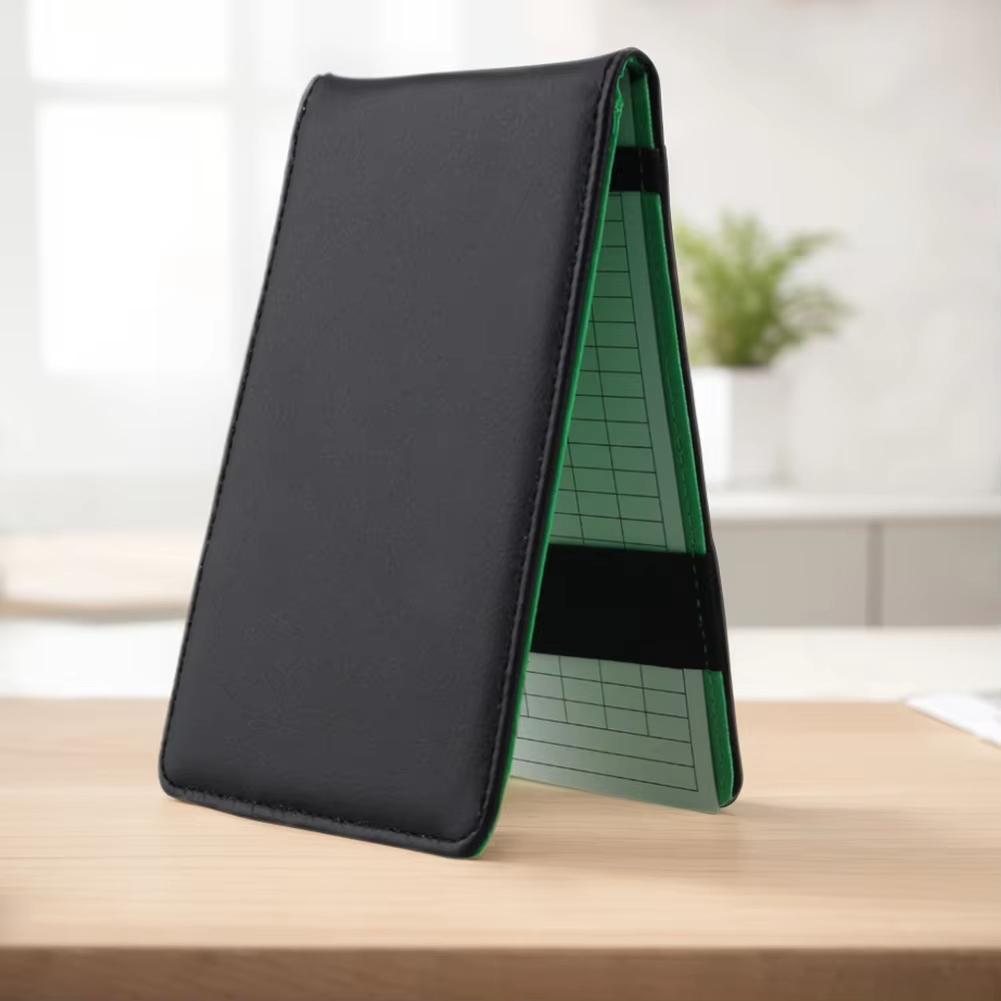 Книга для записи результатов гольфа, кожаная книга для записи результатов, портативный держатель для карточек гольфа для гольфа