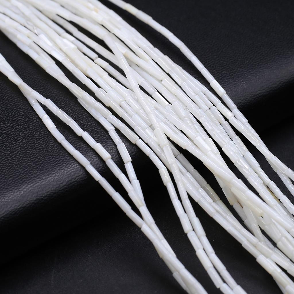 Натуральные пресноводные бусины в виде ракушек, окрашенные длинные трубчатые изолирующие бусины для изготовления ювелирных изделий, ожерелье, браслет, серьги, аксессуар