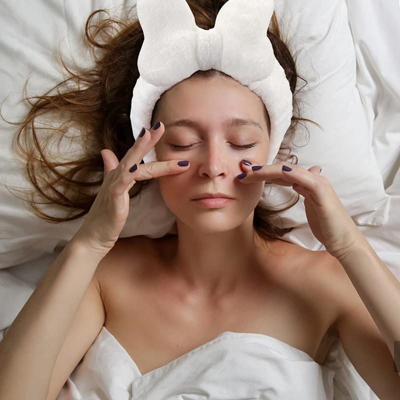 Butterfly Hair Bands for Women Solid Coral Fleece Elastic Bow Headband Soft Wash Face Head Band Cute Girls Accessories Headwrap