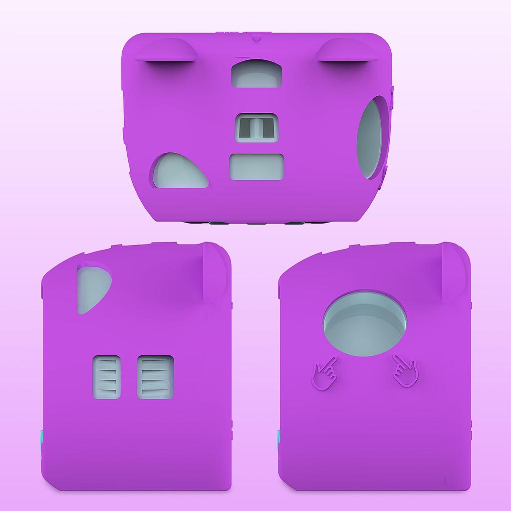 BCWXION Silica Gel Protective Cover for TAKARA TOMY Puniruns Waterproof Dustproof Lightweight Shockproof Odorless Durable Soft (Purple)