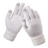 Touch Screen Gloves for Winter Couples with Thick Woolen Yarn Anti Slip Riding Finger Insulation Knitted Warm Gloves