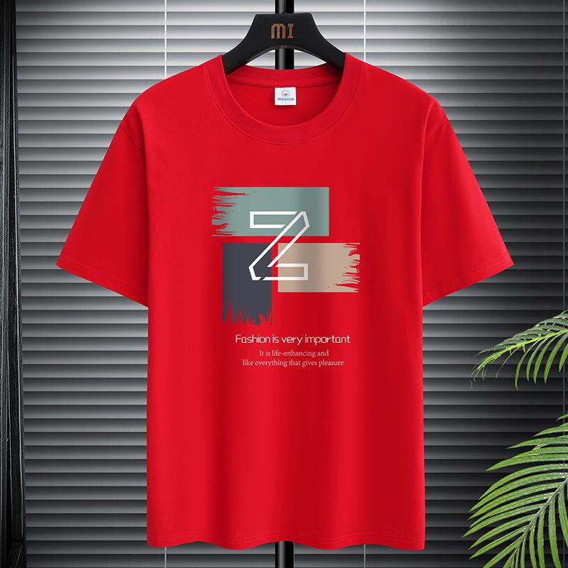 Простая графическая футболка для мужчин, футболки больших размеров с круглым вырезом, чистый хлопок, топы Harajuku, мужская одежда, новинка лета с коротким рукавом