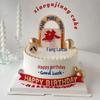 Creative Eight Directions Wealth Birthday Cake Decoration - Perfect for Father's Day & Festive Celebrations