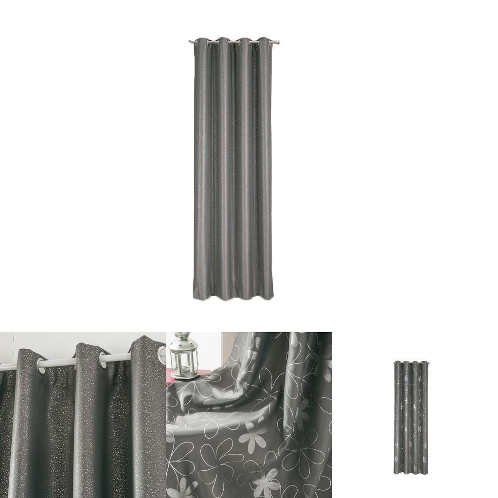 Красивые серые шторы со звездами, луной, цветами и точками, предлагающие современную функцию затемнения