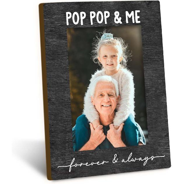 Papi and Me Forever and Always 4x6 Picture Frame, Papi Gifts for Grandpa for Father Okay Day from Grandkids, Grandpa Grandkids Photo Frame, PapiGift