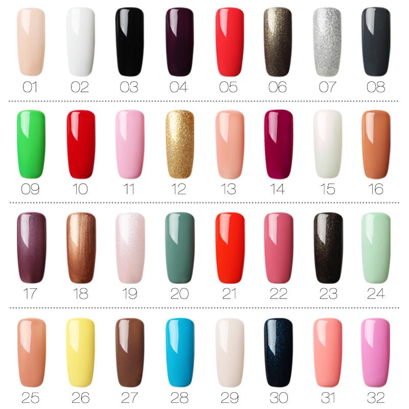 ROSALIND 7ML Rainbow Nail Gel Polish Set Art Gel Nail Polish Set For Manicure Soak Off UV LED