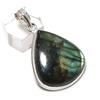 Labradorite Gemstone 925 Sterling Silver Jewelry Pendant 1.85"