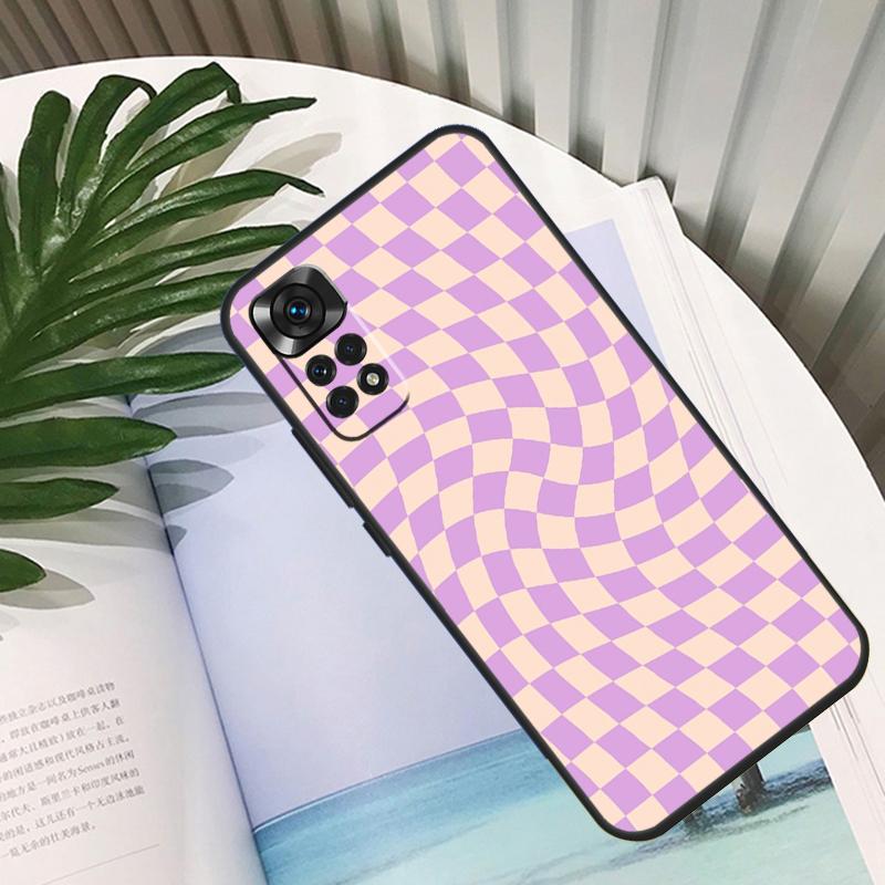 Проверьте оранжево-зеленый моховый твист Funda Для Xiaomi Redmi Note 13 10 11 12 14 15 Pro Plus Чехол Для Redmi 15C 12C 13C 14C 10C 15