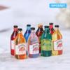 10 шт. 1/12 кукольный домик, мини-бутылки для напитков, имитация бутылок для вина, модель куклы, гостиная, кухня, декор, куклы, аксессуары для бара, игрушки