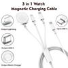 3 In1 Charging Cable for Mobile Phones with Lightning Input USB-C/A Wireless Charger for iPhone12~16 Series For1-10 SE1-2 Ultra